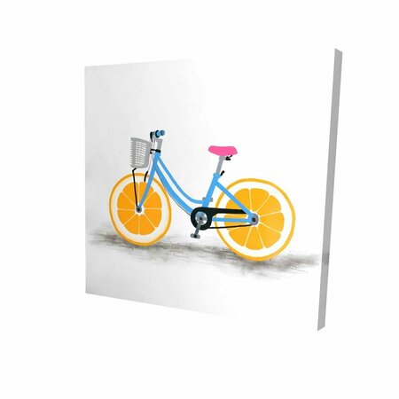 FONDO 32 x 32 in. Orange Wheel Bike-Print on Canvas FO2788601